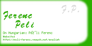 ferenc peli business card